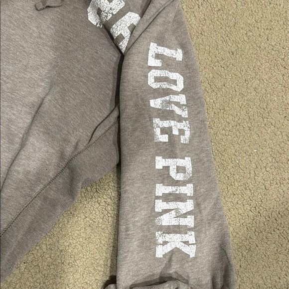 Victoria's Secret White and Tan Hoodie with Long Sleeves - Picture 3 of 3